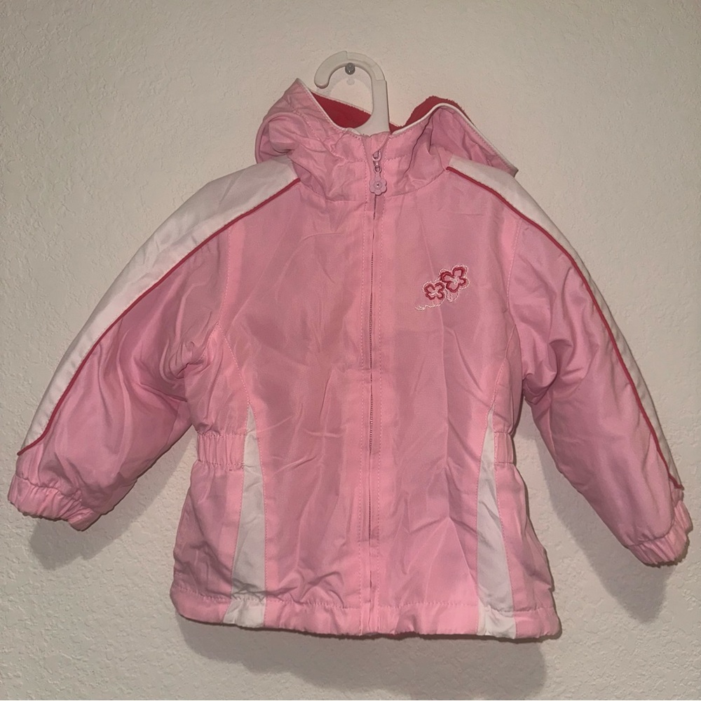 Vintage/Y2K Circo flower embroidered pink winter coat 18 Months